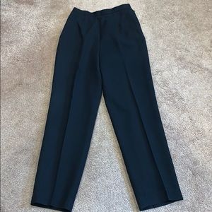 Vintage Larry Levine petite black lined poly pants